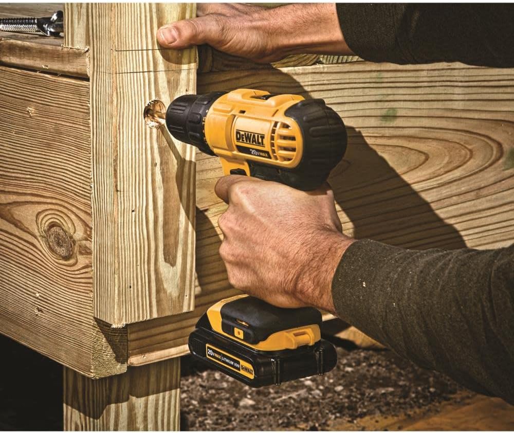 Using a DEWALT 20V Max Cordless Drill